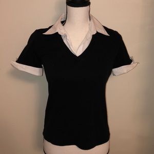 Black and White Blouse